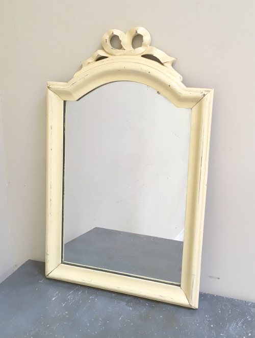 SMALL ANTIQUE FRENCH MIRROR WITH BOW